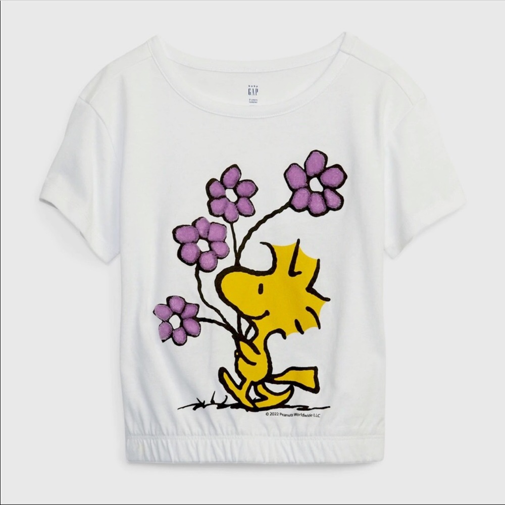 Baby Gap Kids Charlie Brown Woodstock Floral T-shirt 2T 4T OR 5T Peanuts Toddler